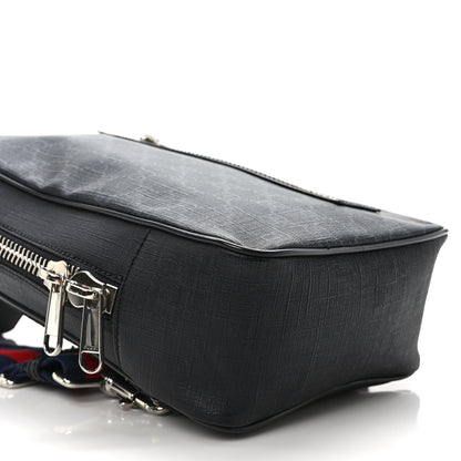 Gucci GG Supreme Monogram Web Belt Bag Black Grey 7 of 8