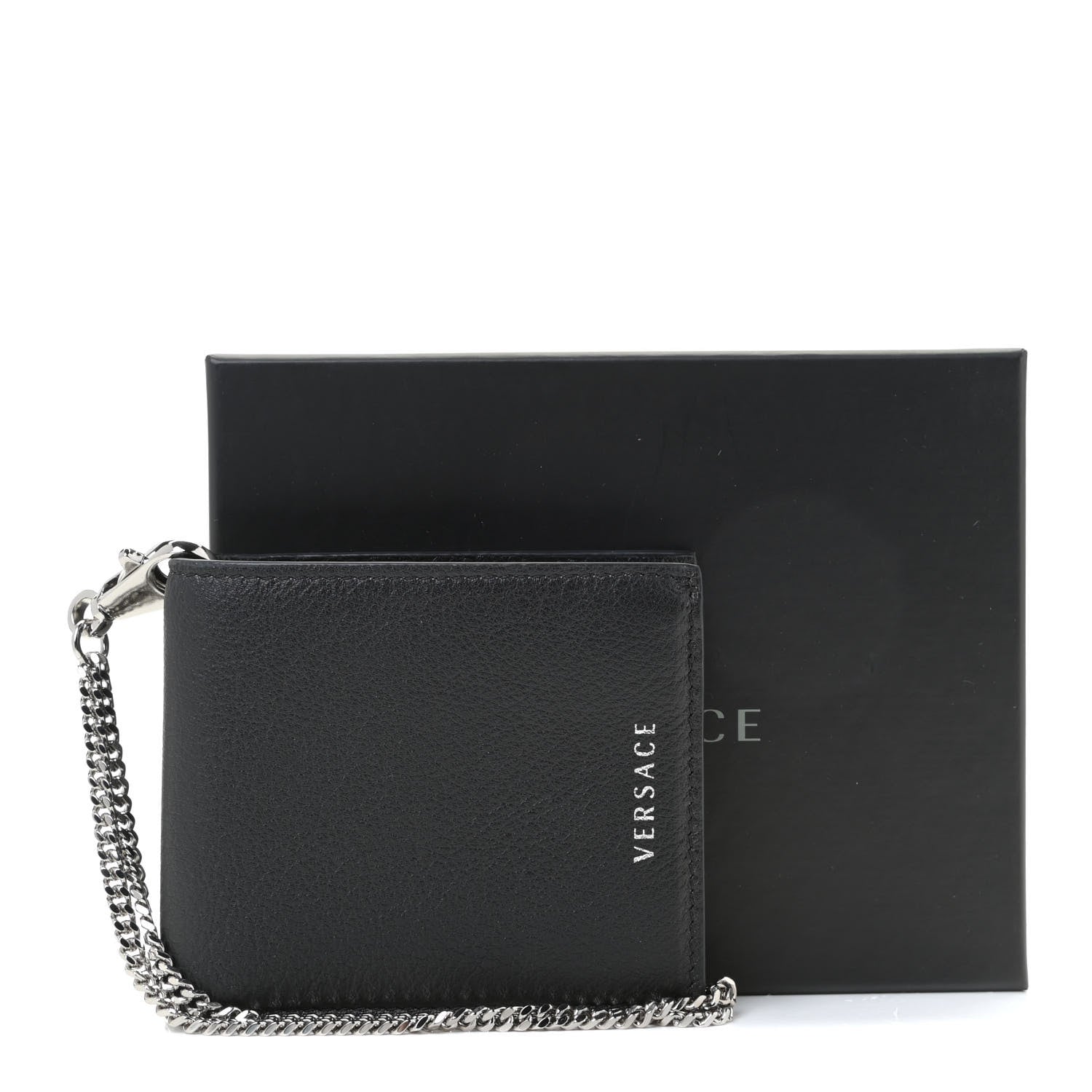 Versace Vitello Bi-Fold Wallet Black 10 of 10