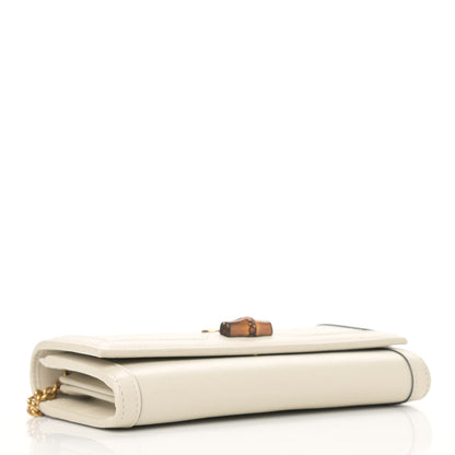 Gucci Wonka Grain Calfskin Diana Chain Wallet Mystic White 4 of 12