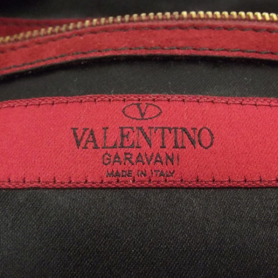 Valentino Garavani Suede Lizard 360 Bow Hobo Red 7 of 11