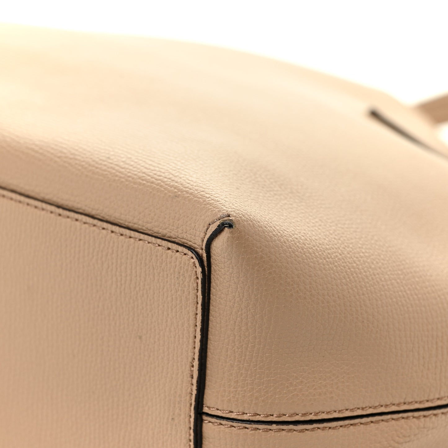 Grainy Calfskin Haymarket Check Medium Reversible Tote Camel