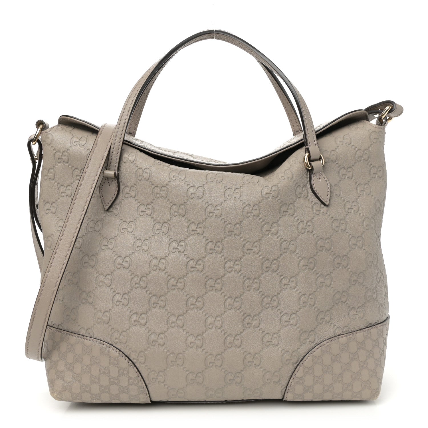 Gucci Guccissima Medium Bree Foldover Tote Storm Grey 1 of 13