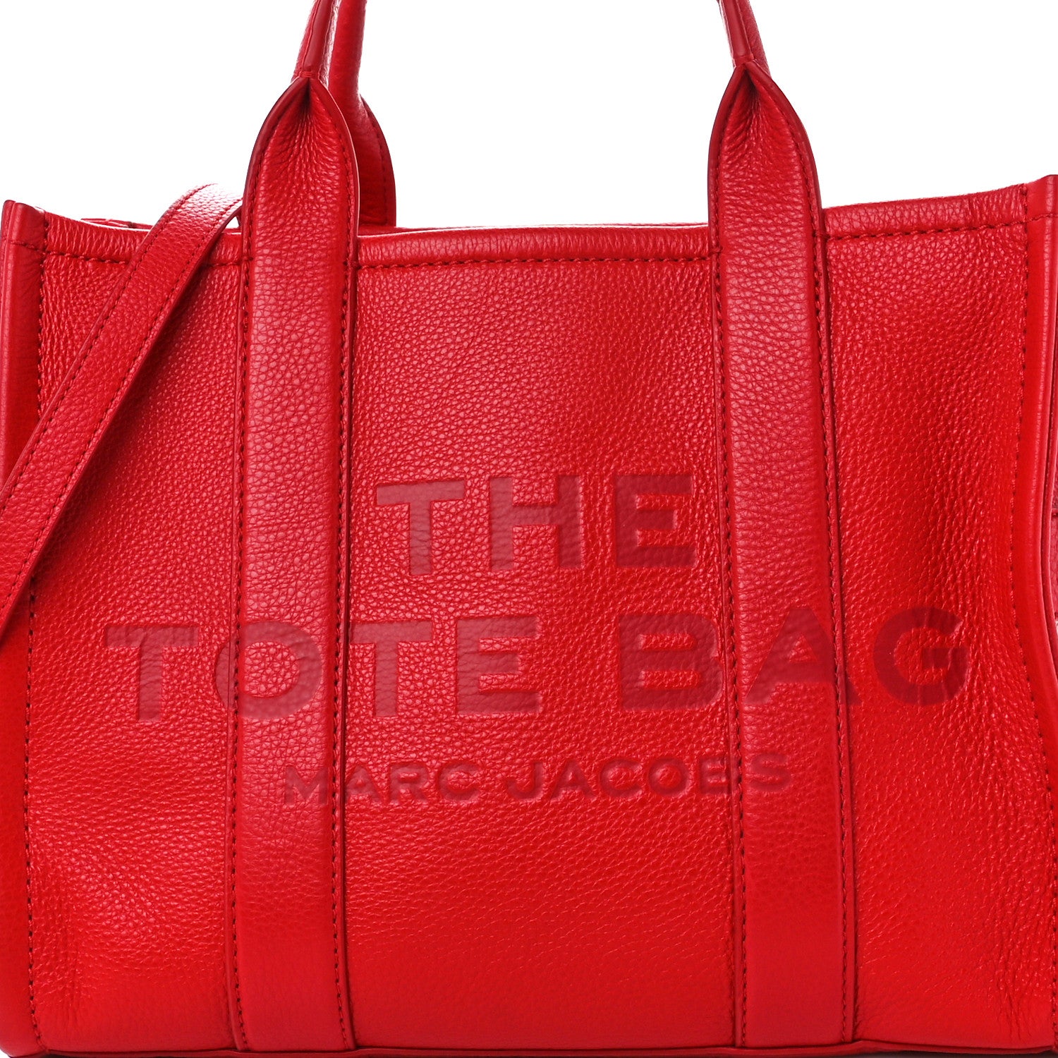 Marc Jacobs Grained Calfskin Medium The Tote Bag True Red 11 of 13