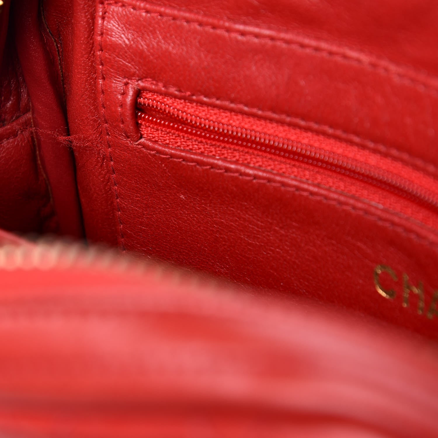 Chanel Lambskin Quilted Camera Case Red 14 of 17