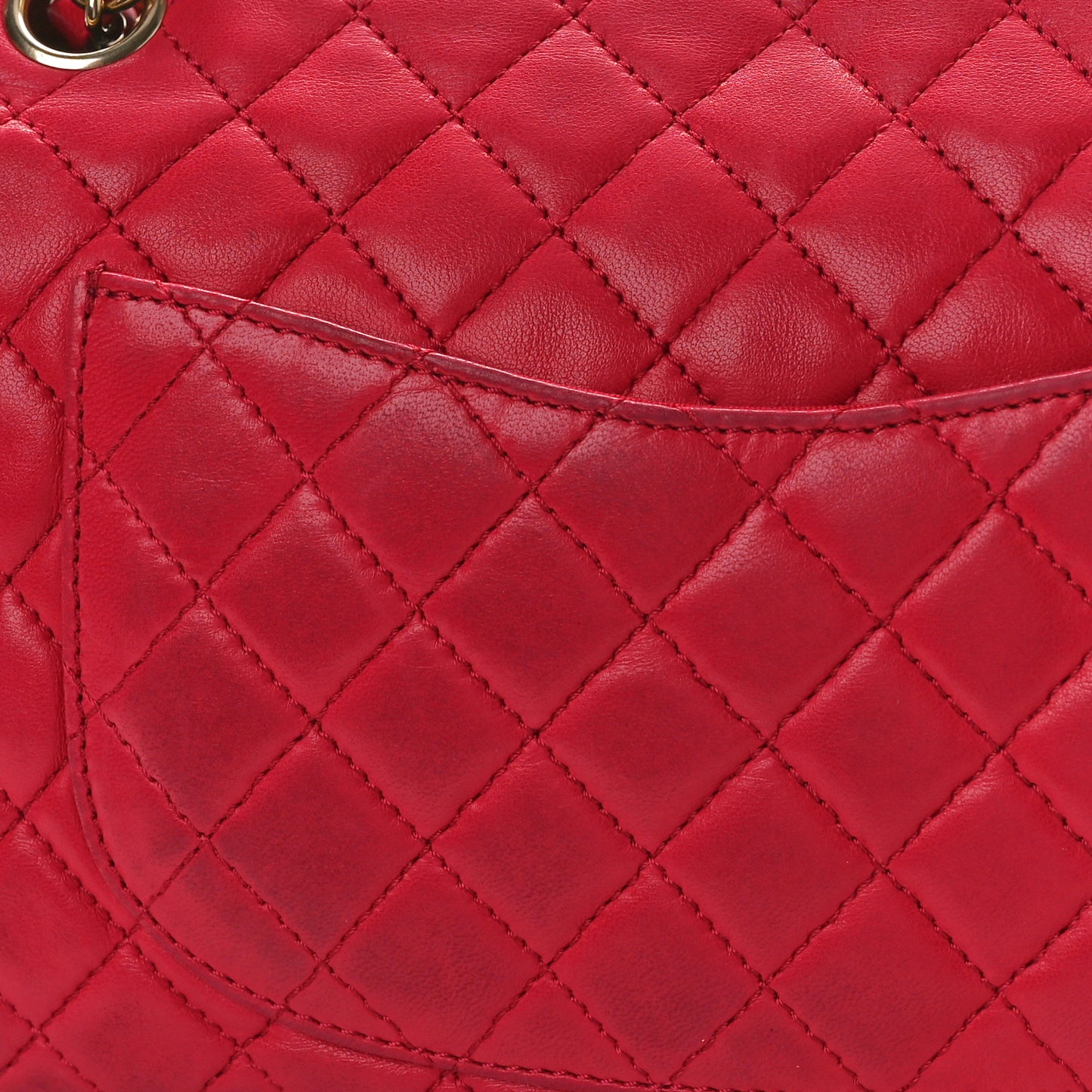 Lambskin Quilted Valentine Charms Medium Flap Red
