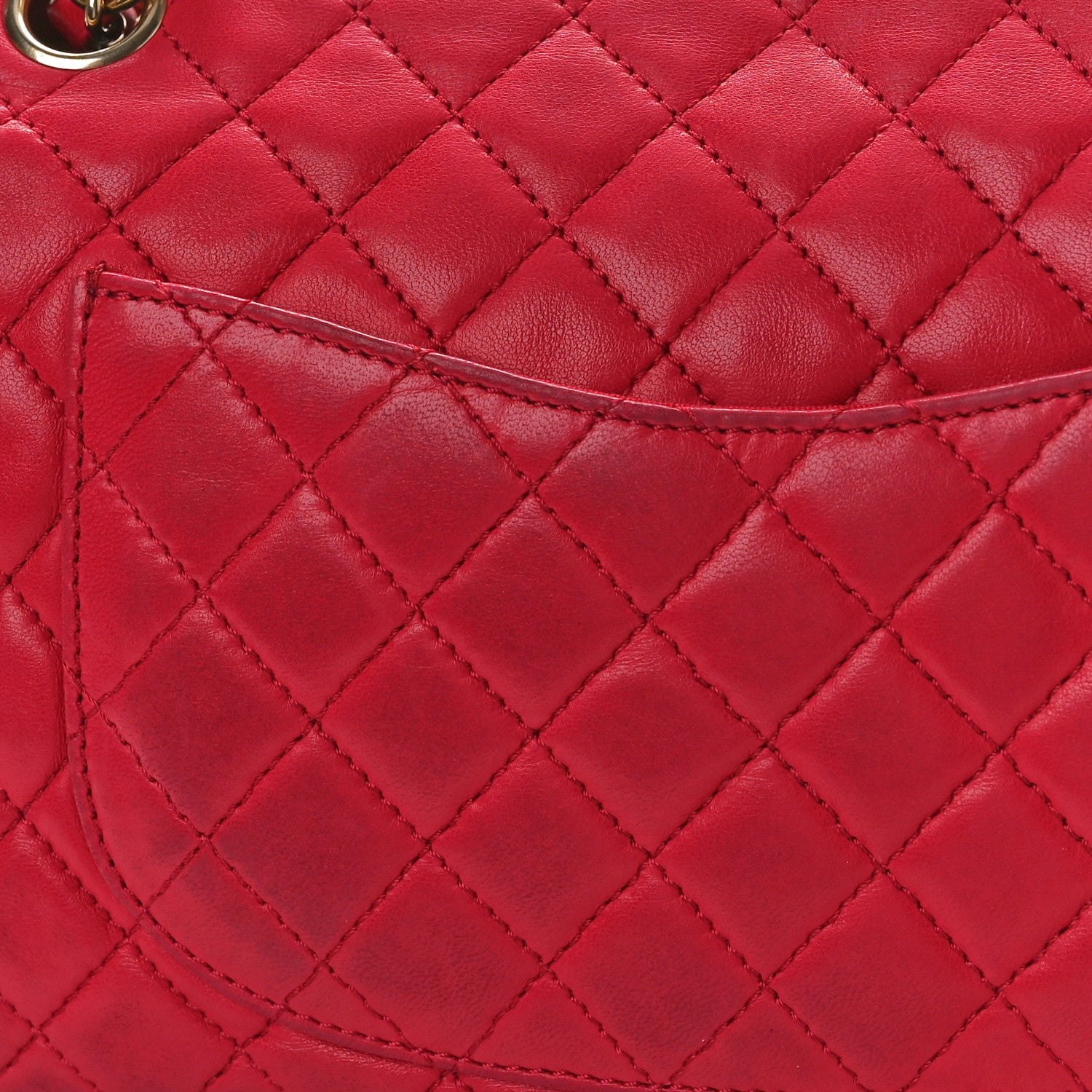Chanel Lambskin Quilted Valentine Charms Medium Flap Red 11 of 12
