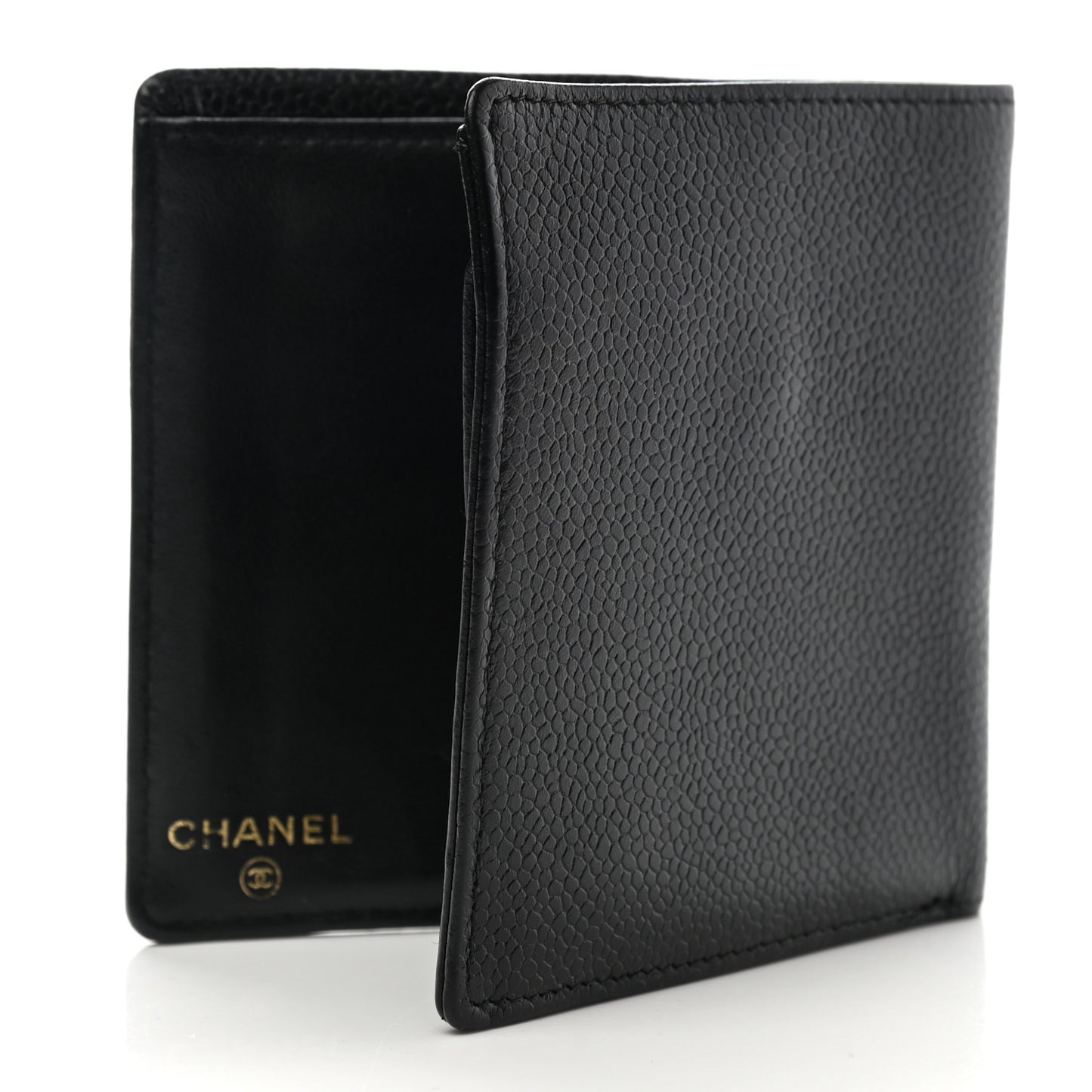 Caviar Mens Timeless CC Bi-Fold Wallet Black