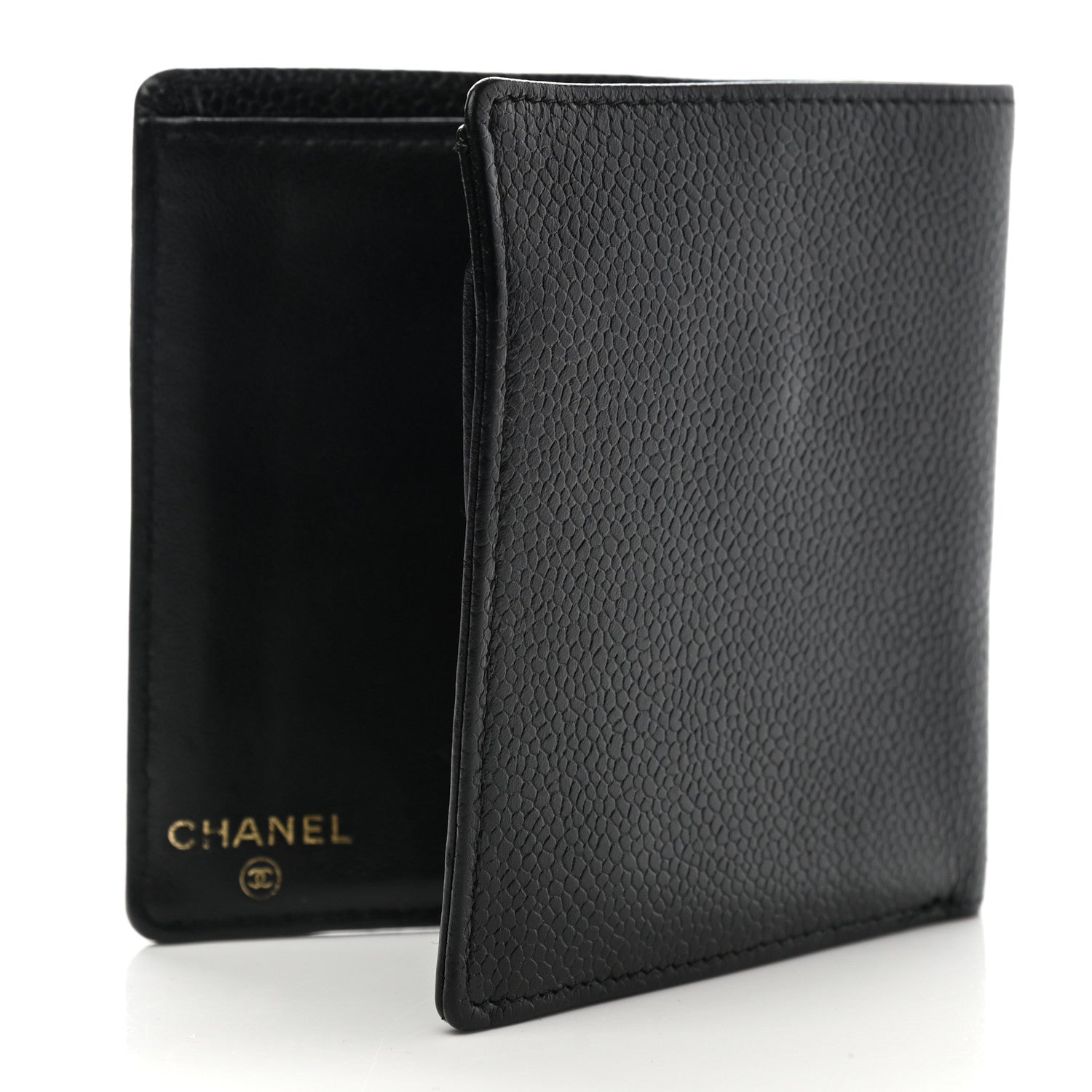 Chanel Caviar Mens Timeless CC Bi-Fold Wallet Black 3 of 7