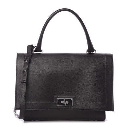 Givenchy Grained Calfskin Small Shark Lock Satchel Dark Brown 1 of 10