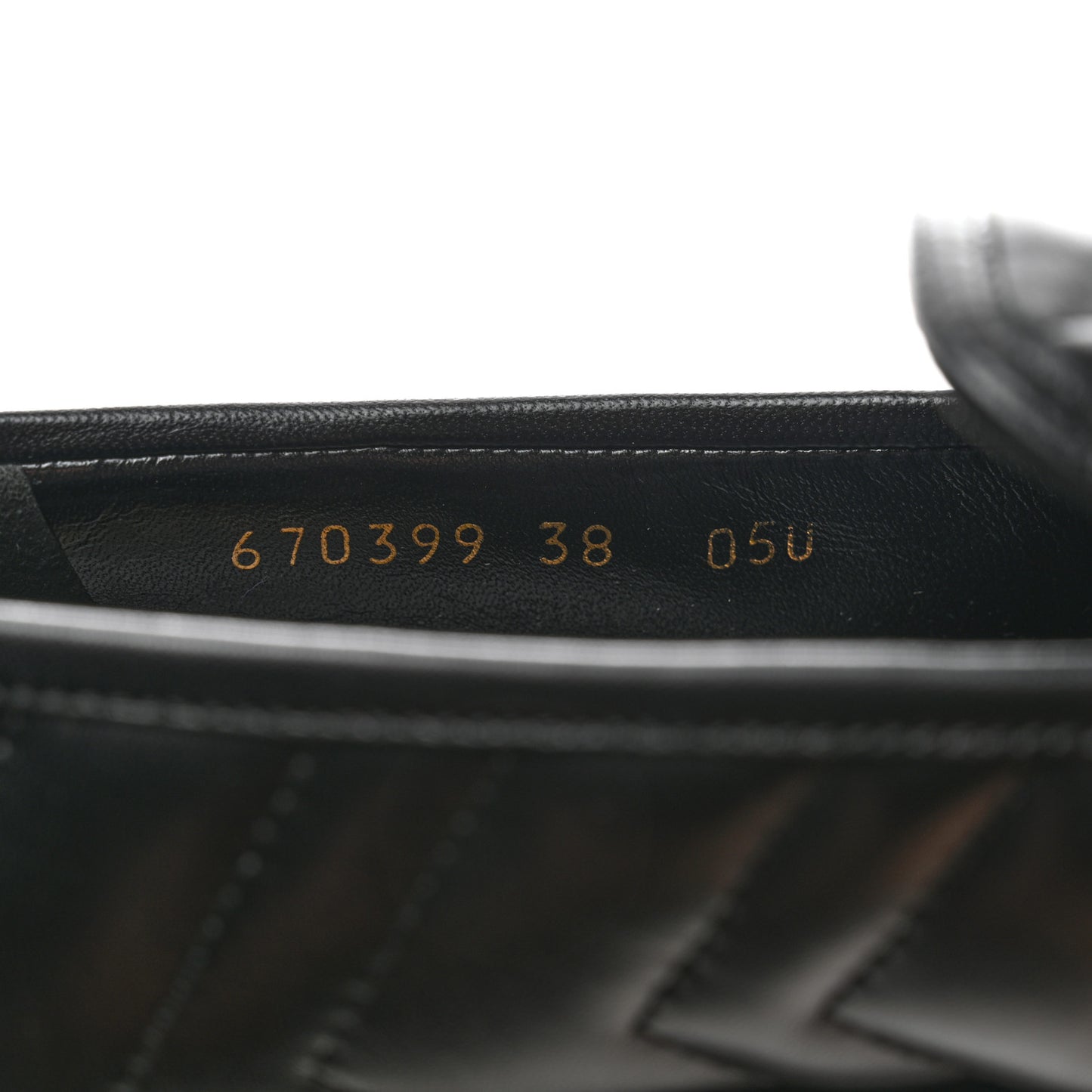 Nappa Matelasse Double G Marmont Loafers 38 Black