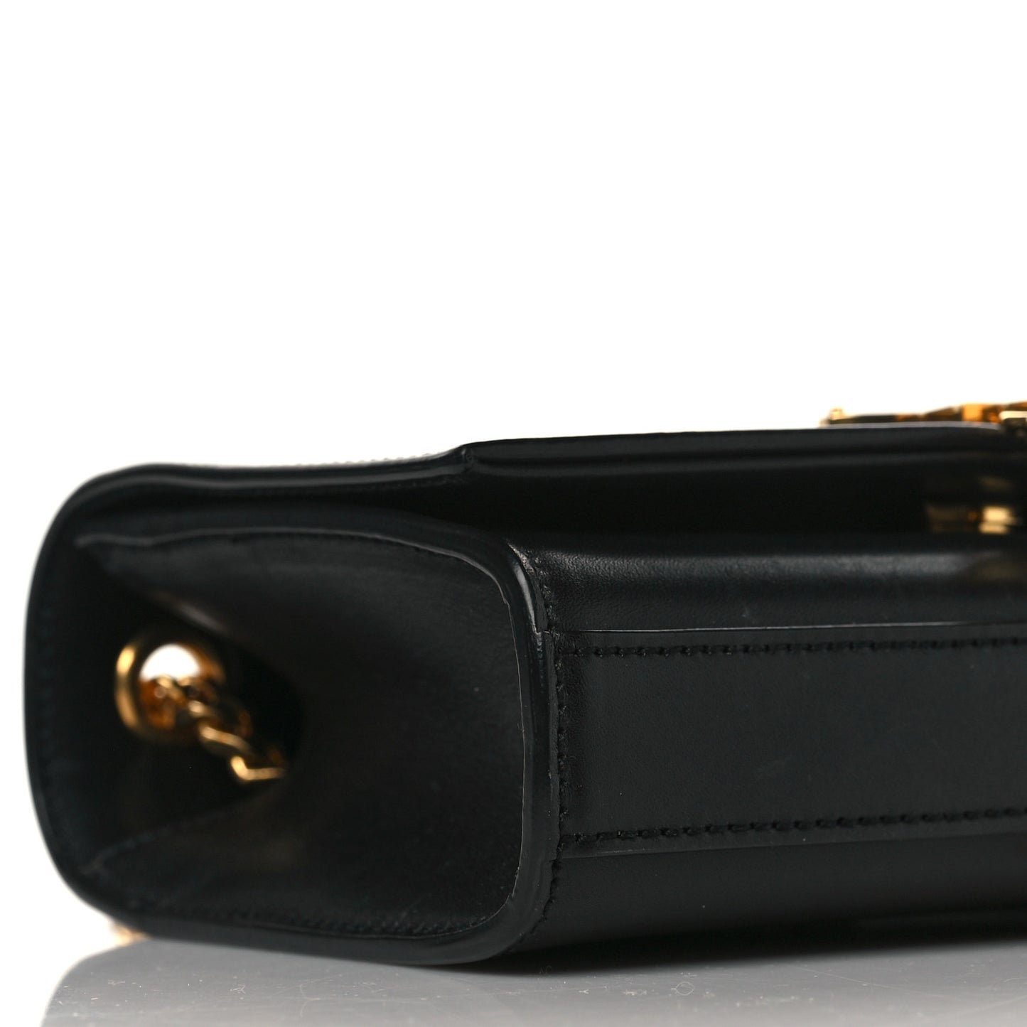 Calfskin Small Classic Monogram Kate Tassel Satchel Black
