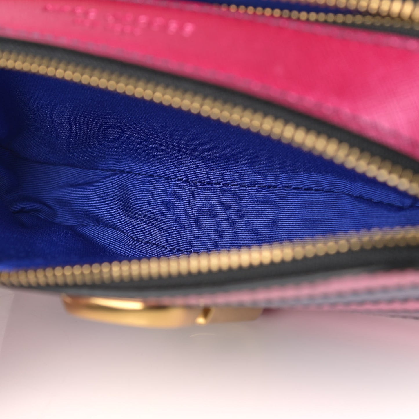 Calfskin Glitter Small Snapshot Camera Bag Pink Multicolor