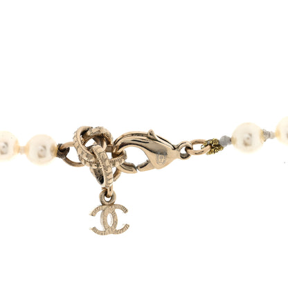 Chanel Baguette Crystal Pearl CC Long Necklace Gold 4 of 4