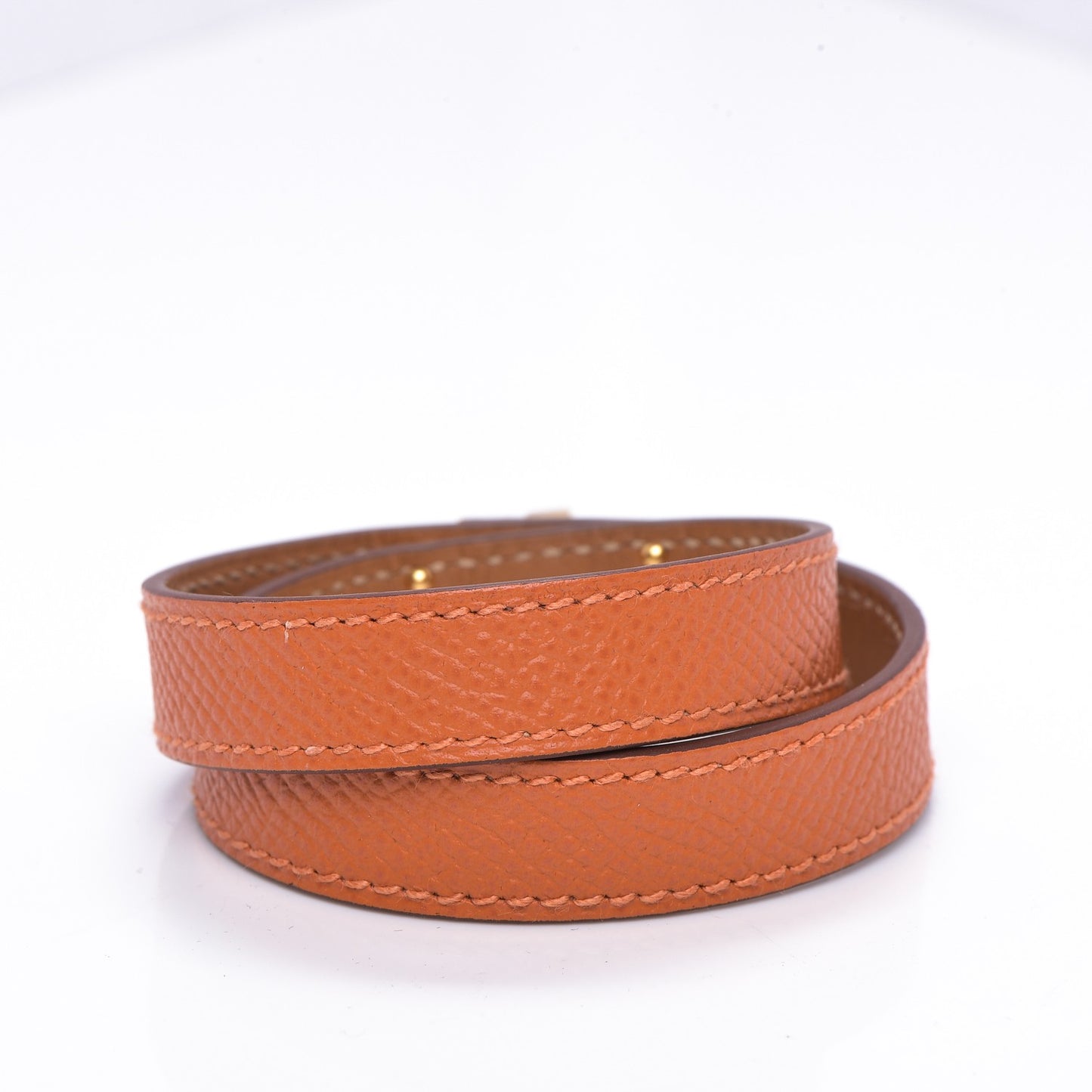Epsom Kelly Double Tour Bracelet S Orange