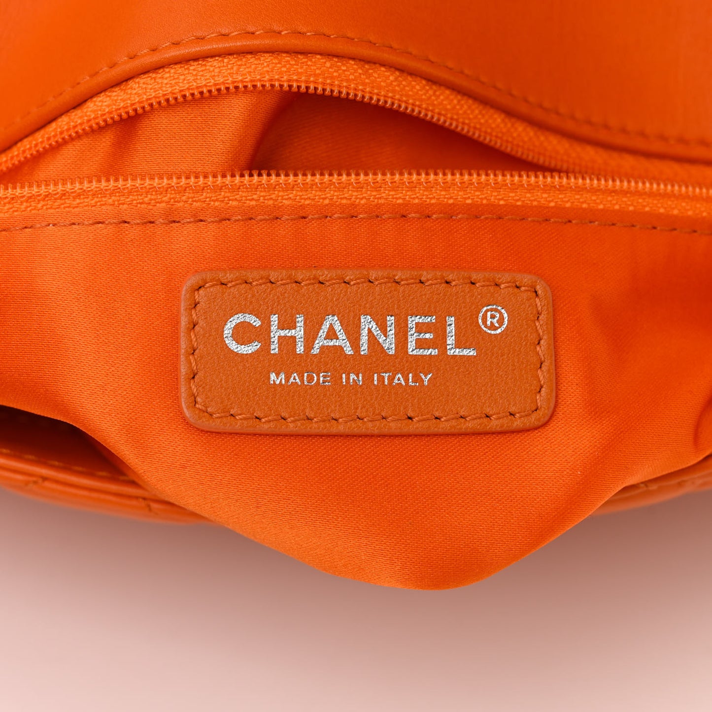 Lambskin Quilted Jumbo Chanel 3 Flap Orange