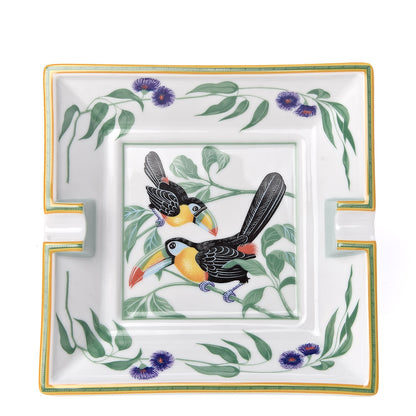 Hermes Porcelain Toucans Ashtray 1 of 8