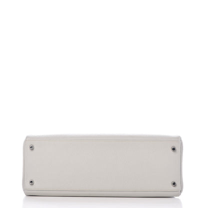 Hermes Taurillon Clemence Kelly Retourne 35 Gris Perle 7 of 28