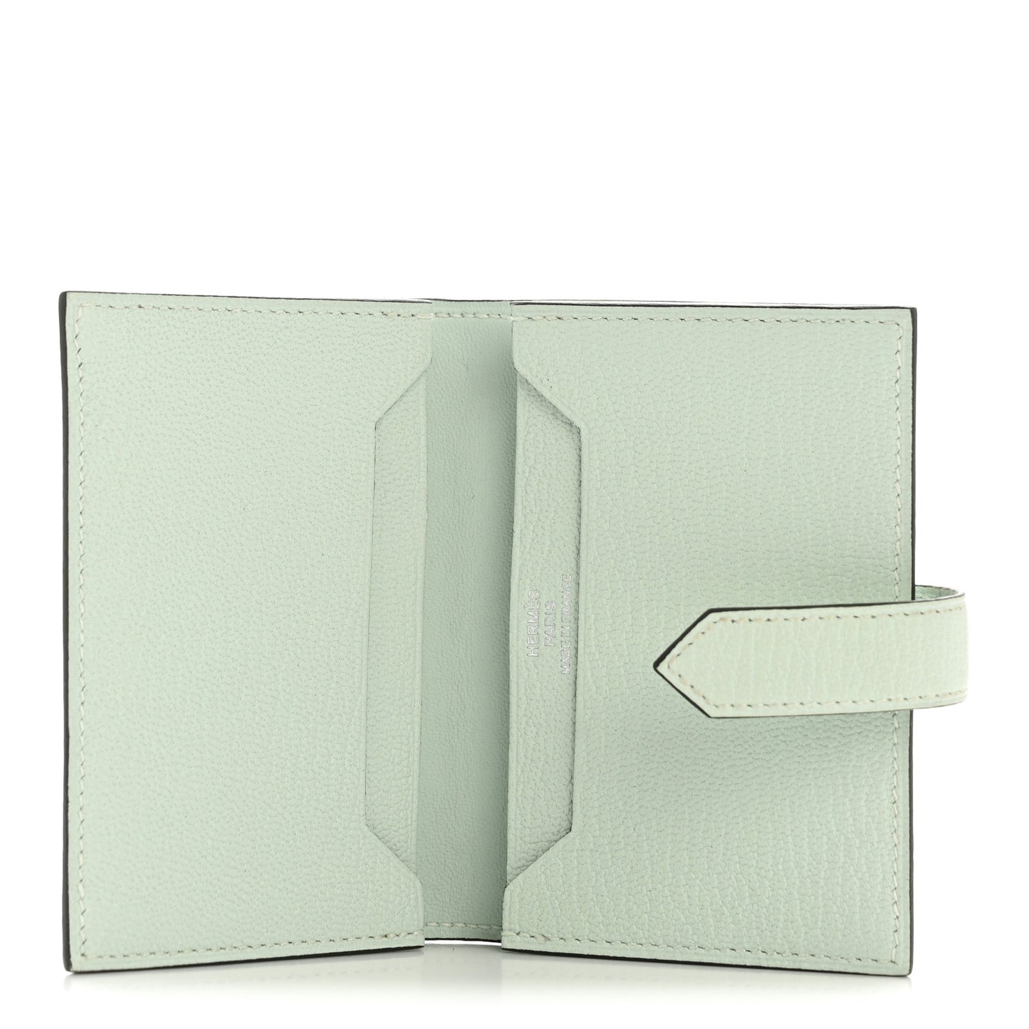 Chevre Mysore Bearn Card Holder Wallet Vert Peppermint