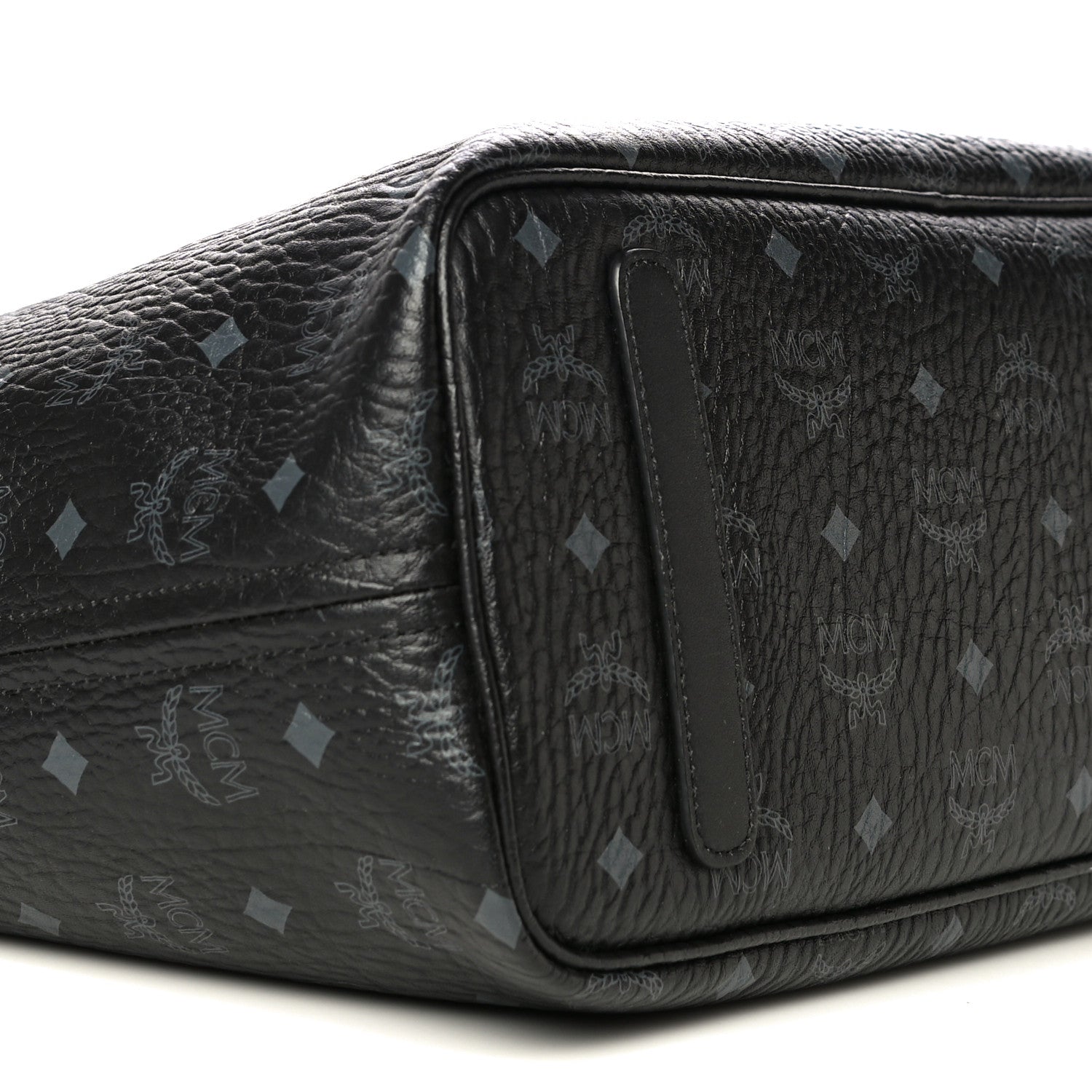 MCM Visetos Medium Reversible Shopper Tote Black 9 of 13