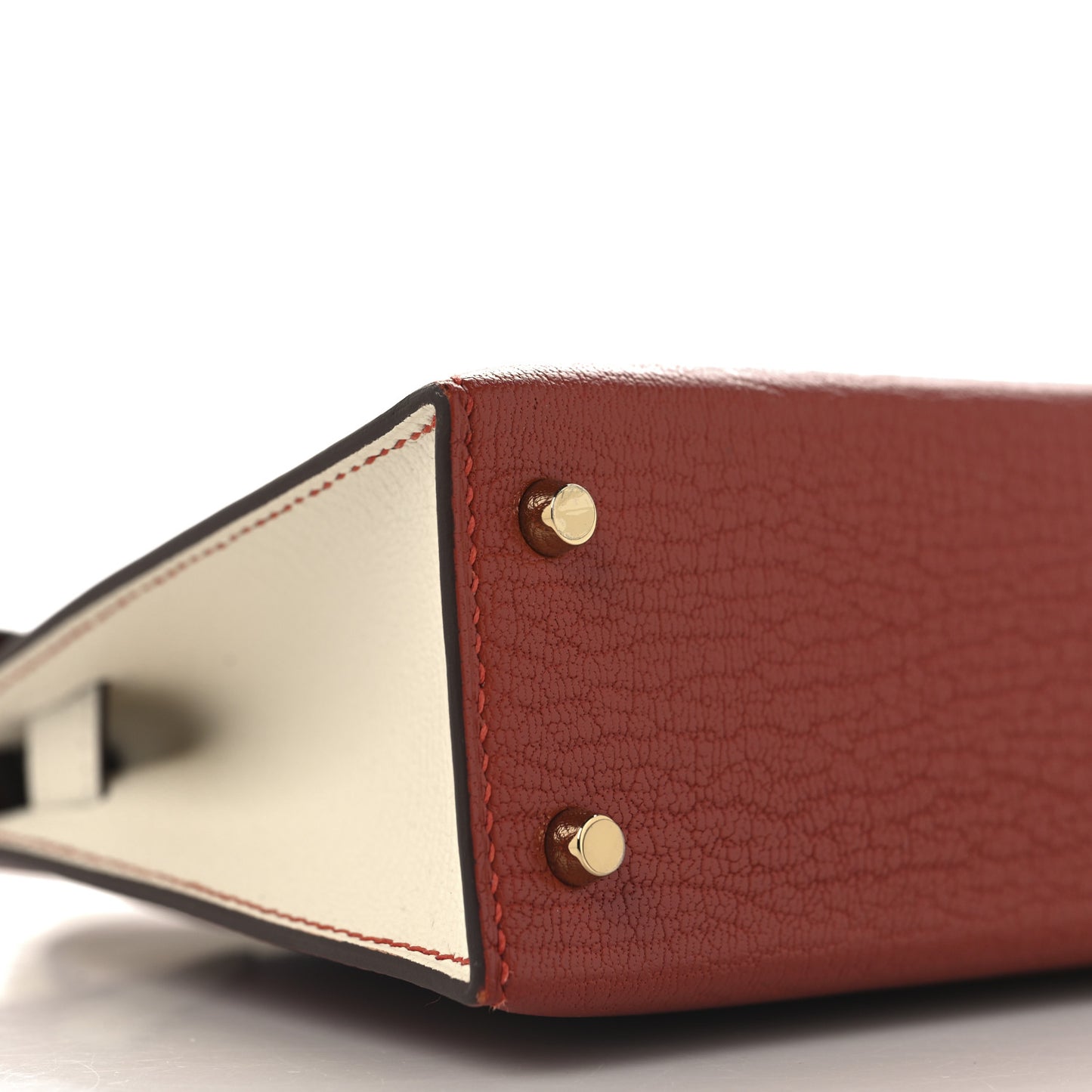 Chevre Mysore Horseshoe Mini Kelly Sellier 20 Brique Nata