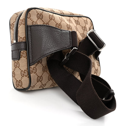 Gucci Monogram Dollar Calfskin Belt Bag Beige Ebony Testa di Moro Marrone Scuro 3 of 11