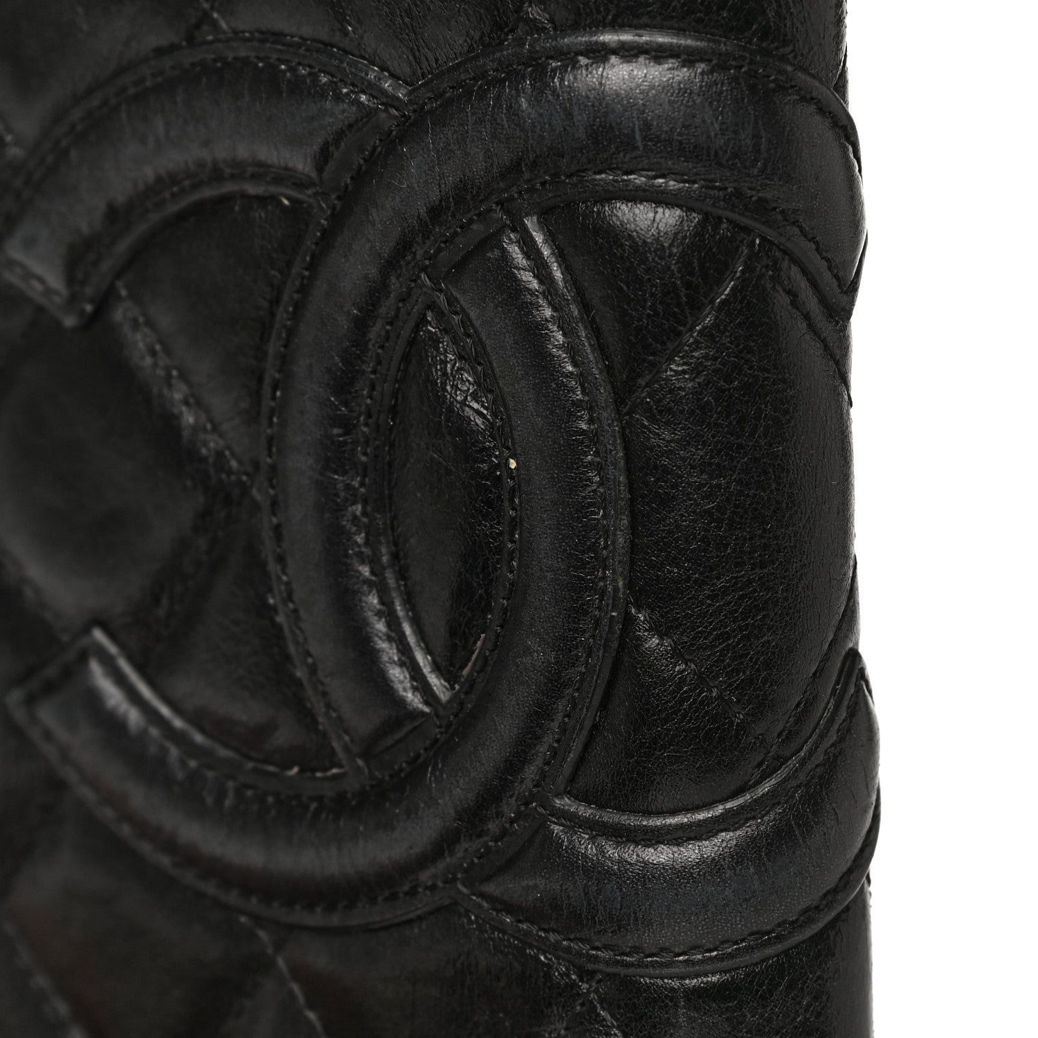 Chanel Aged Calfskin Quilted Cambon Yen Wallet Black 21 of 21