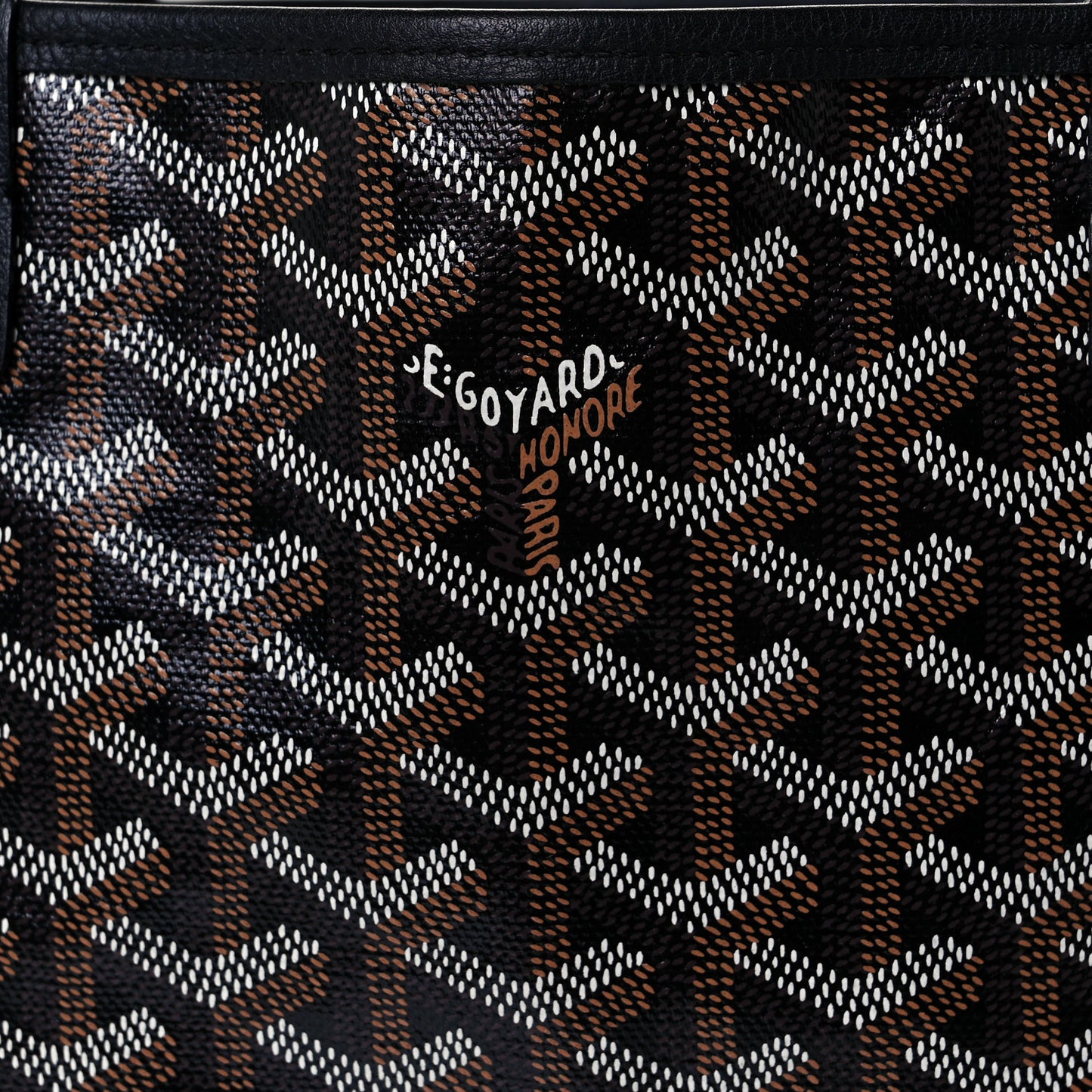 Goyardine Reversible Mini Anjou Black