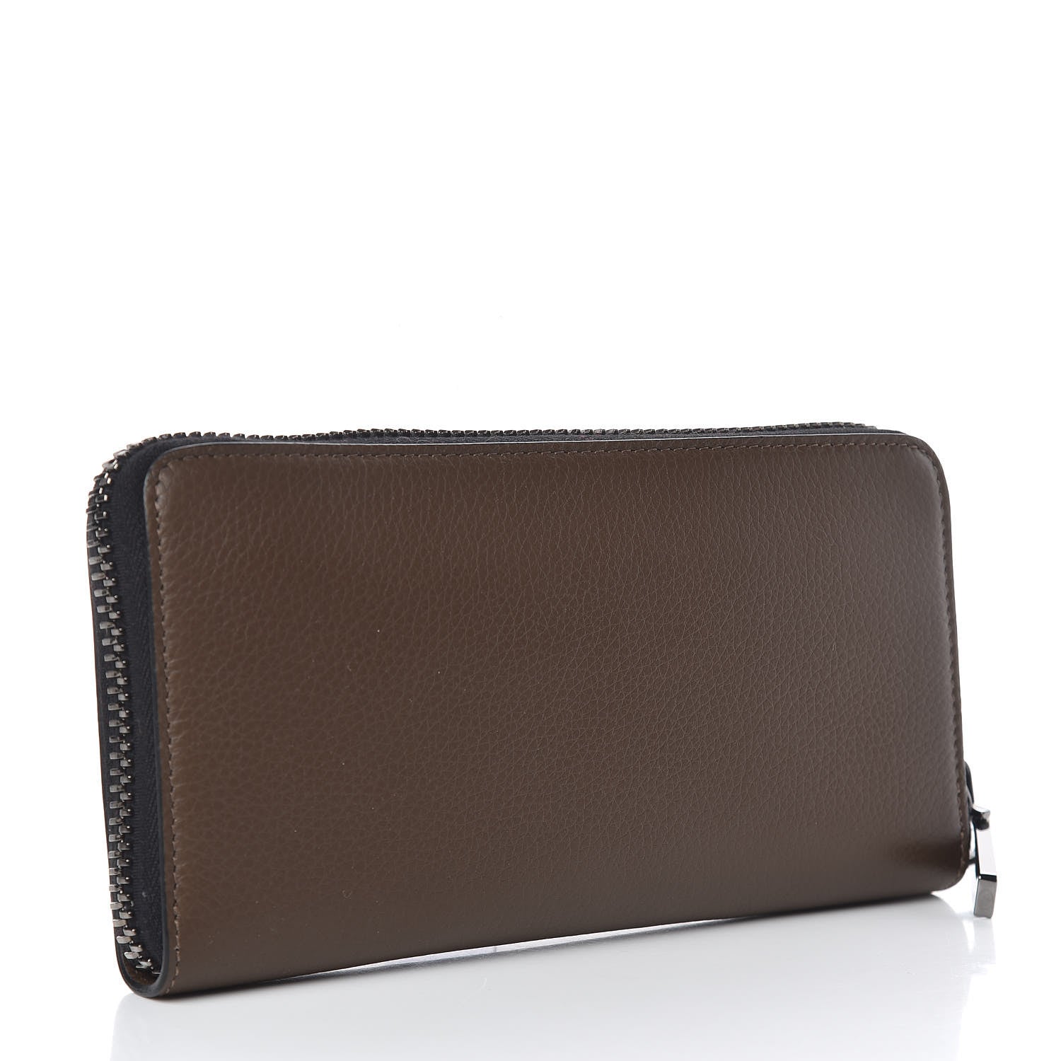 Christian Louboutin Calfskin Ecusson Panettone Zip Around Wallet Cafe 3 of 6
