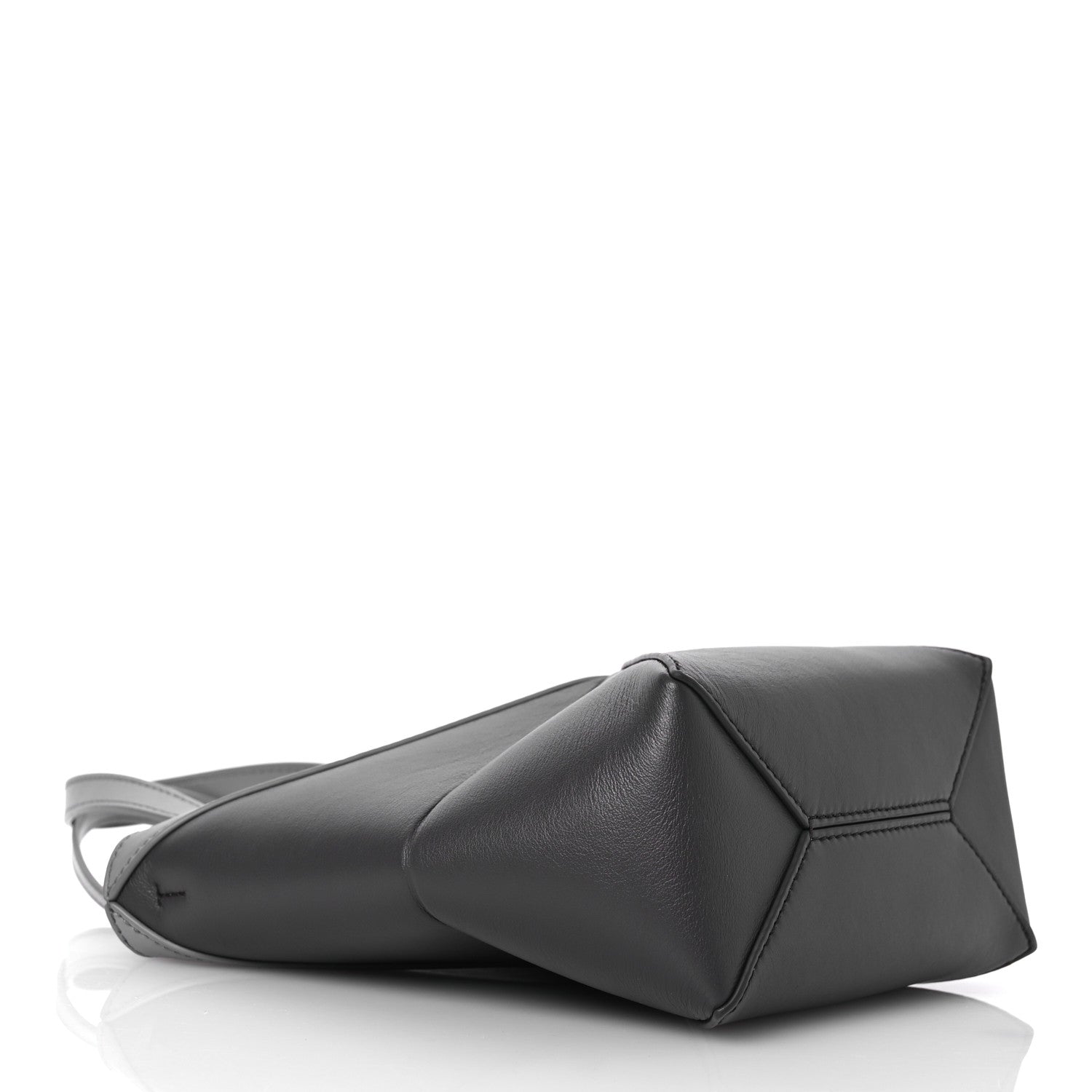 Loewe Shiny Calfskin Mini Puzzle Fold Tote Pearl Grey Dark Grey 4 of 10