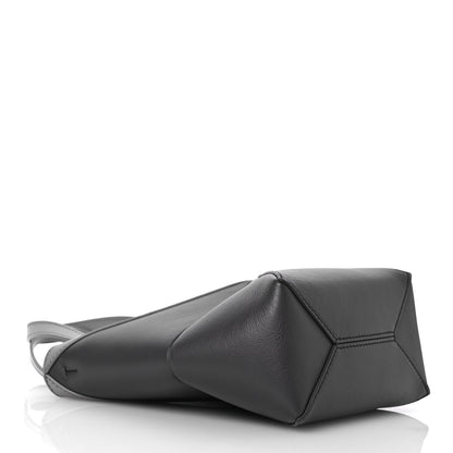 Loewe Shiny Calfskin Mini Puzzle Fold Tote Pearl Grey Dark Grey 4 of 10