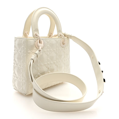 Christian Dior Calfskin Cannage Diamond Small My ABCDior Lady Dior White 3 of 9