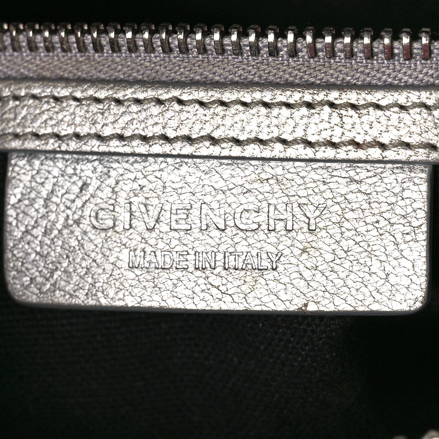 Givenchy Metallic Sugar Goatskin Mini Antigona Silver 6 of 12