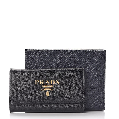 Prada Saffiano Metal 6 Key Holder Black 8 of 8