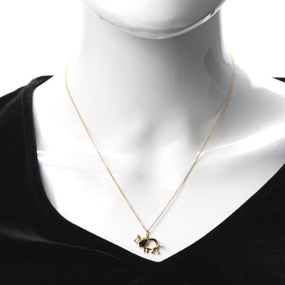 Tiffany 18K Rose Gold Diamond Save The Wild Elephant Pendant Necklace 2 of 5