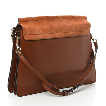 Chloe Suede Calfskin Medium Faye Shoulder Bag Tobacco 3 of 10