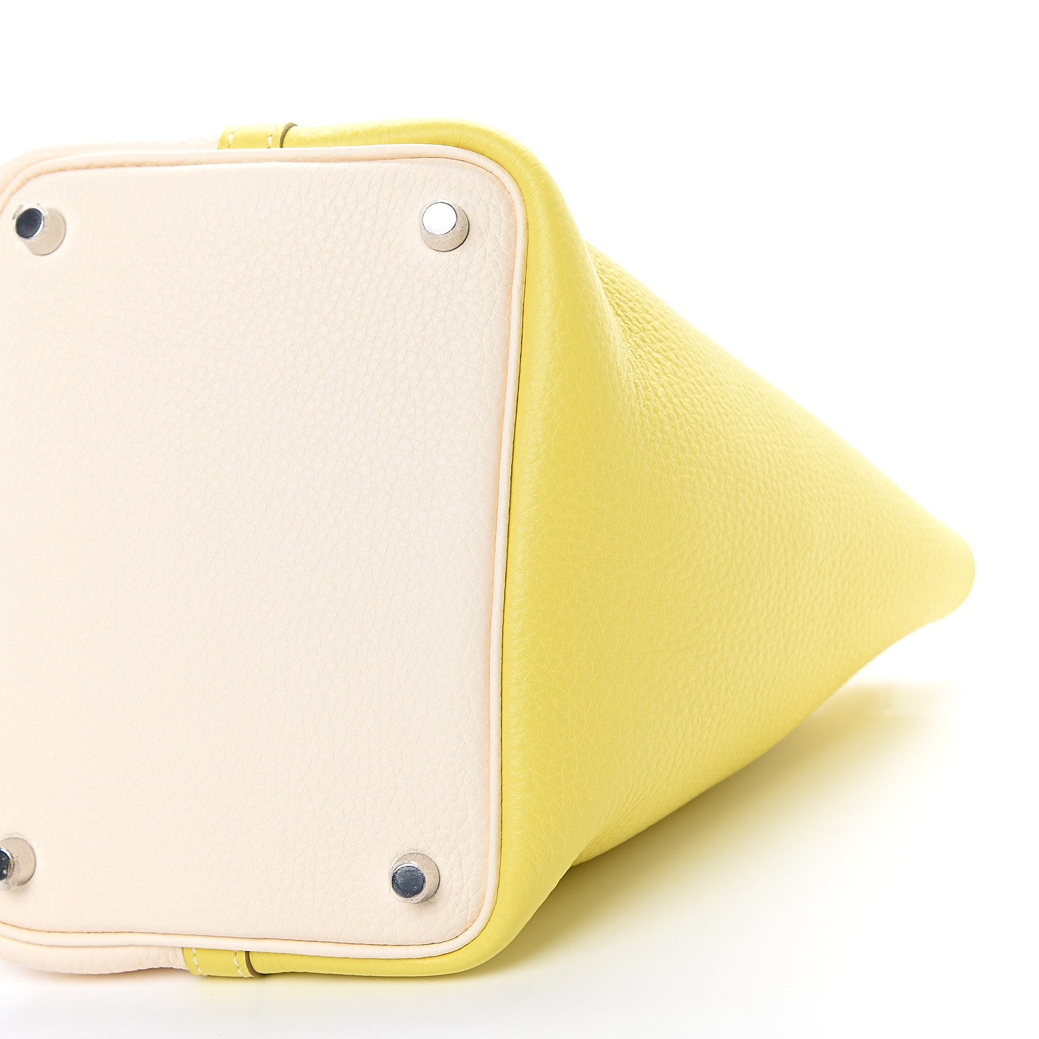 Hermes Taurillon Clemence Casaque Picotin Lock 18 PM Lime Nata 9 of 11