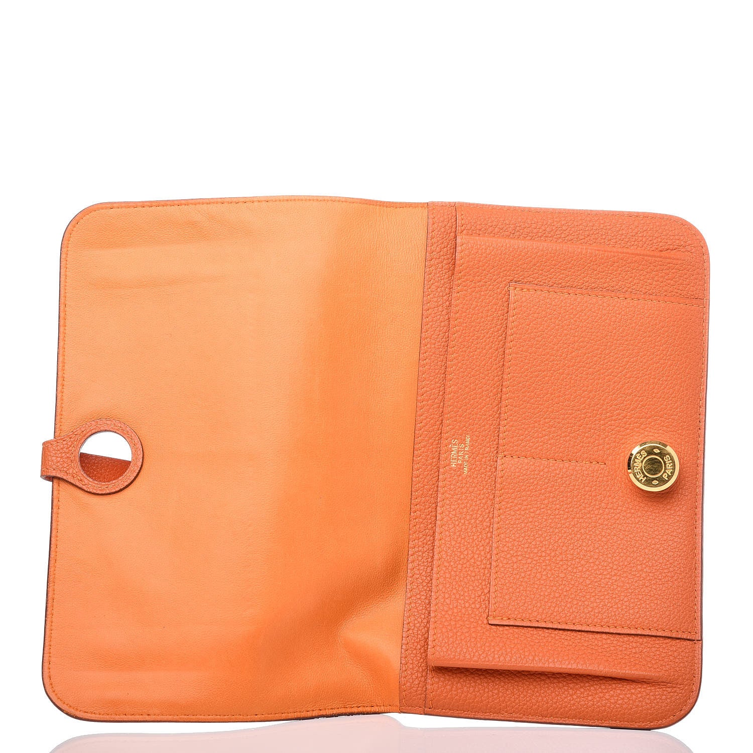 Hermes Togo Dogon Duo Wallet Orange 6 of 11