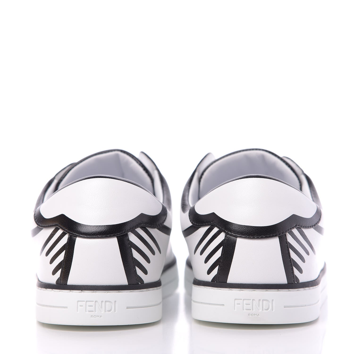Fendi X JOSHUA VIDES Nappa Rockoclick Slip On Sneakers 37.5 Snow White Black 7 of 10