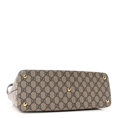 Gucci GG Supreme Monogram Small Zip Top Tote Beige Tuscany 4 of 11