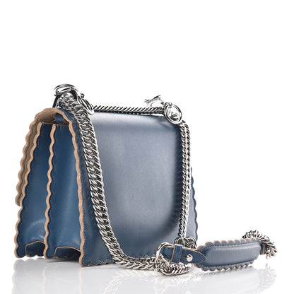 Fendi Vitello Liberty Scalloped Studded Small Kan I Shoulder Bag Balena 3 of 9