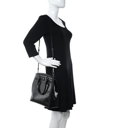 Prada Saffiano Vernice Crystal Bag Black 3 of 8