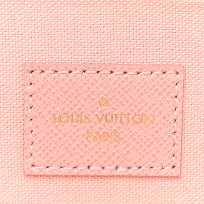 Louis Vuitton Damier Azur Pochette Felicie Chain Wallet Rose Ballerine 9 of 14