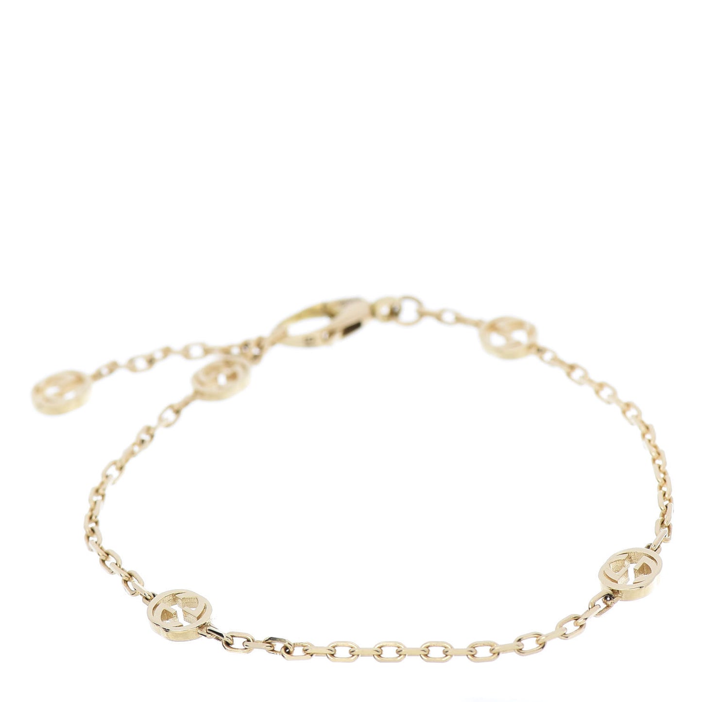 18K Yellow Gold Interlocking G Chain Bracelet