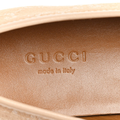 Gucci Canvas GG Monogram Horsebit Womens Jordaan Loafers 35.5 Souffle Rose 8 of 10