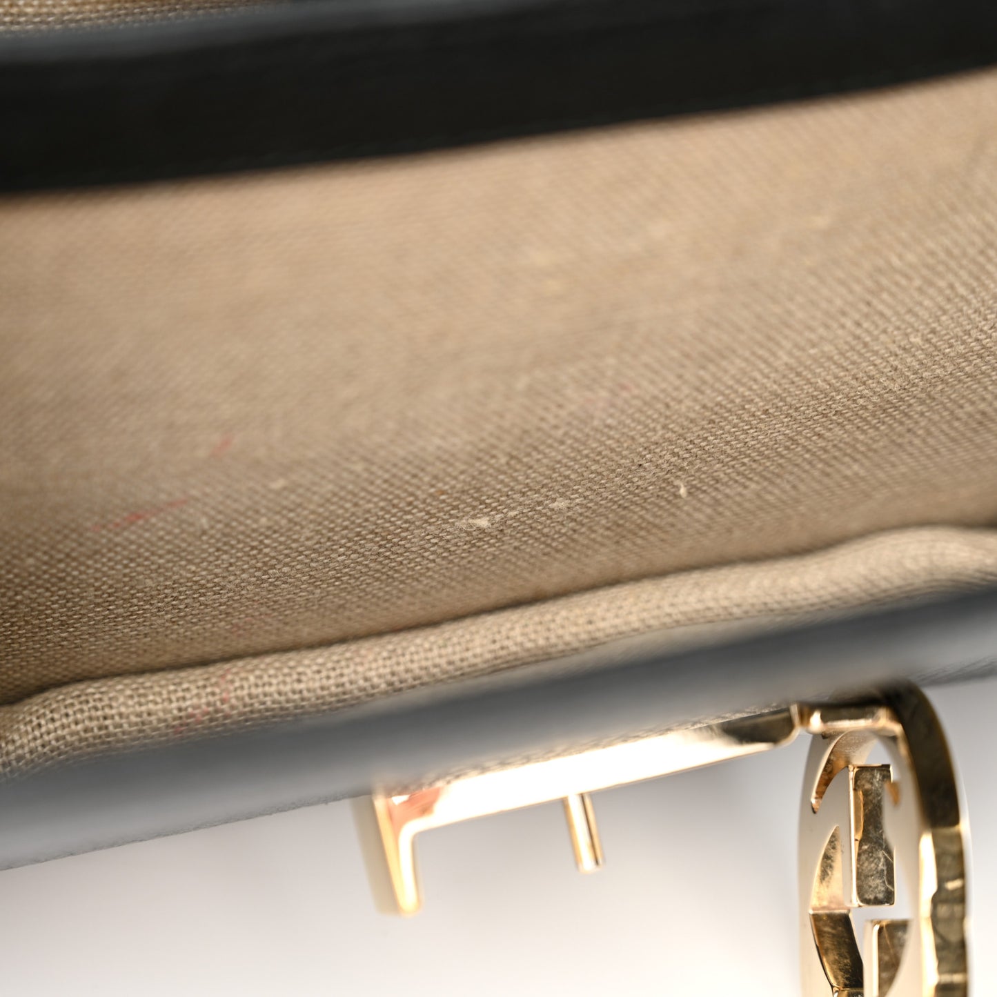 Dollar Calfskin Small Interlocking G Shoulder Bag Black