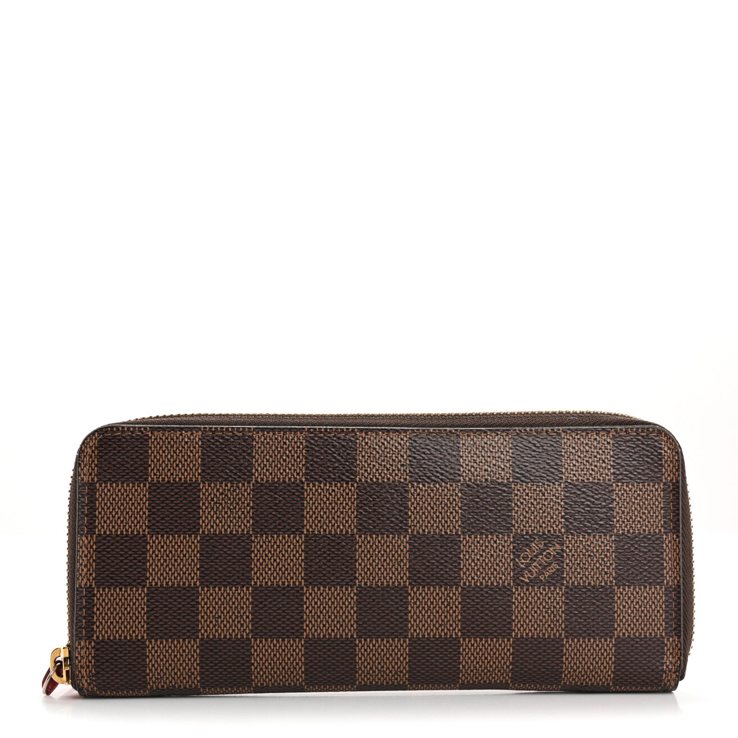 Damier Ebene Clemence Wallet Cherry