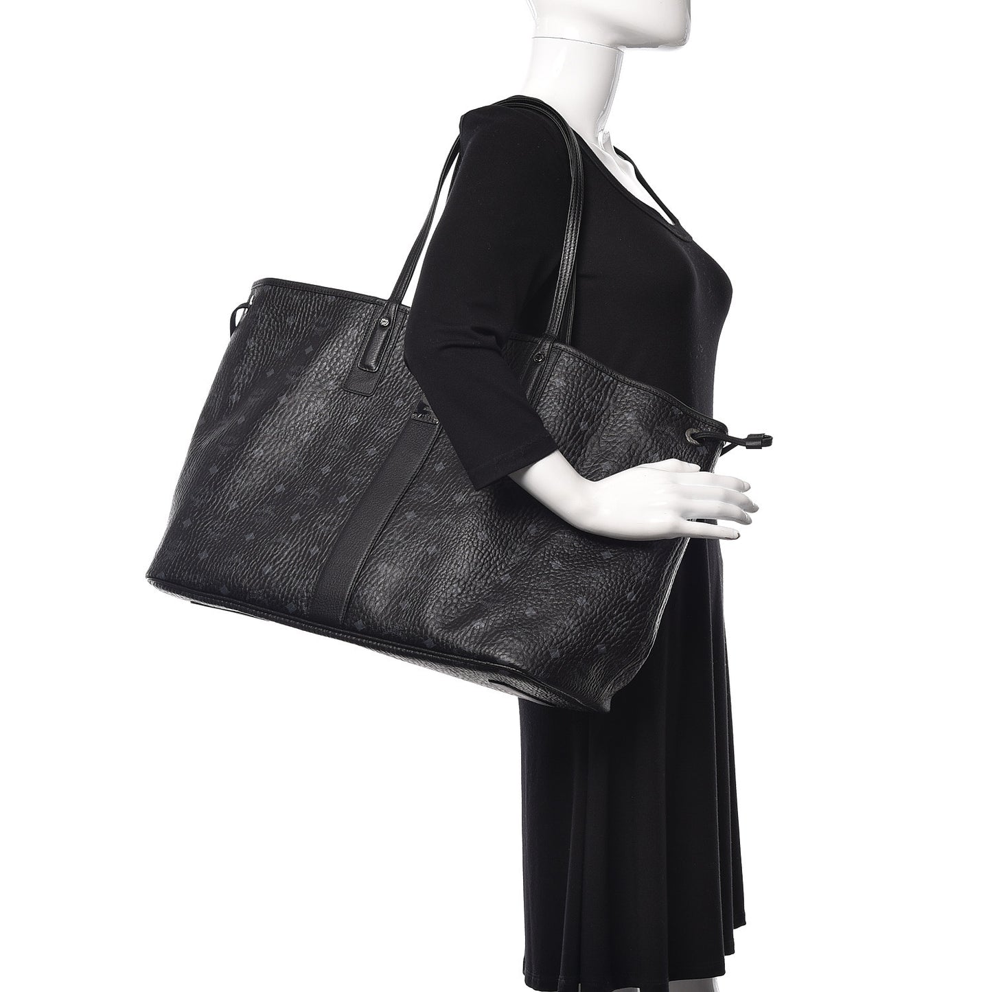 Visetos Large Liz Reversible Shopper Tote Black