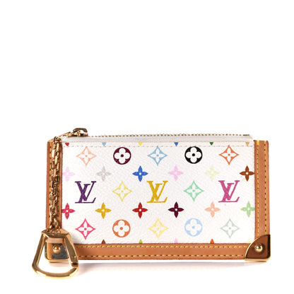 Louis Vuitton Monogram Multicolor Key Pouch White 1 of 8