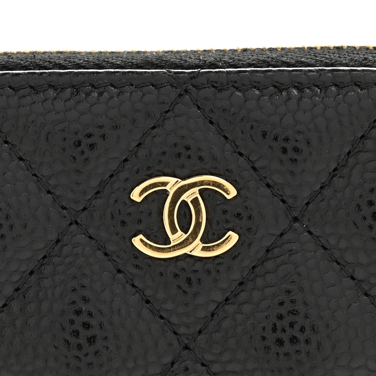 Chanel Caviar Quilted Zip Coin Purse Black 8 of 9
