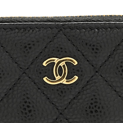 Chanel Caviar Quilted Zip Coin Purse Black 8 of 9